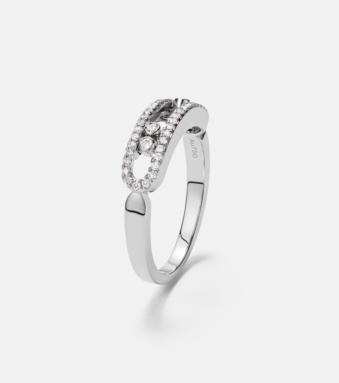 Anillo Baby Move de oro blanco de 18 ct con diamantes | Messika