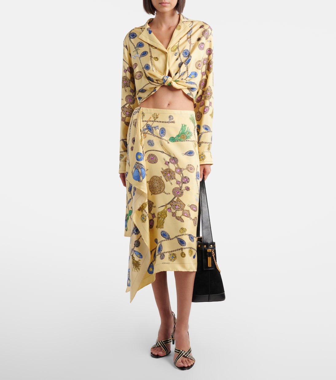 Wickelrock aus Seiden-Twill | Versace