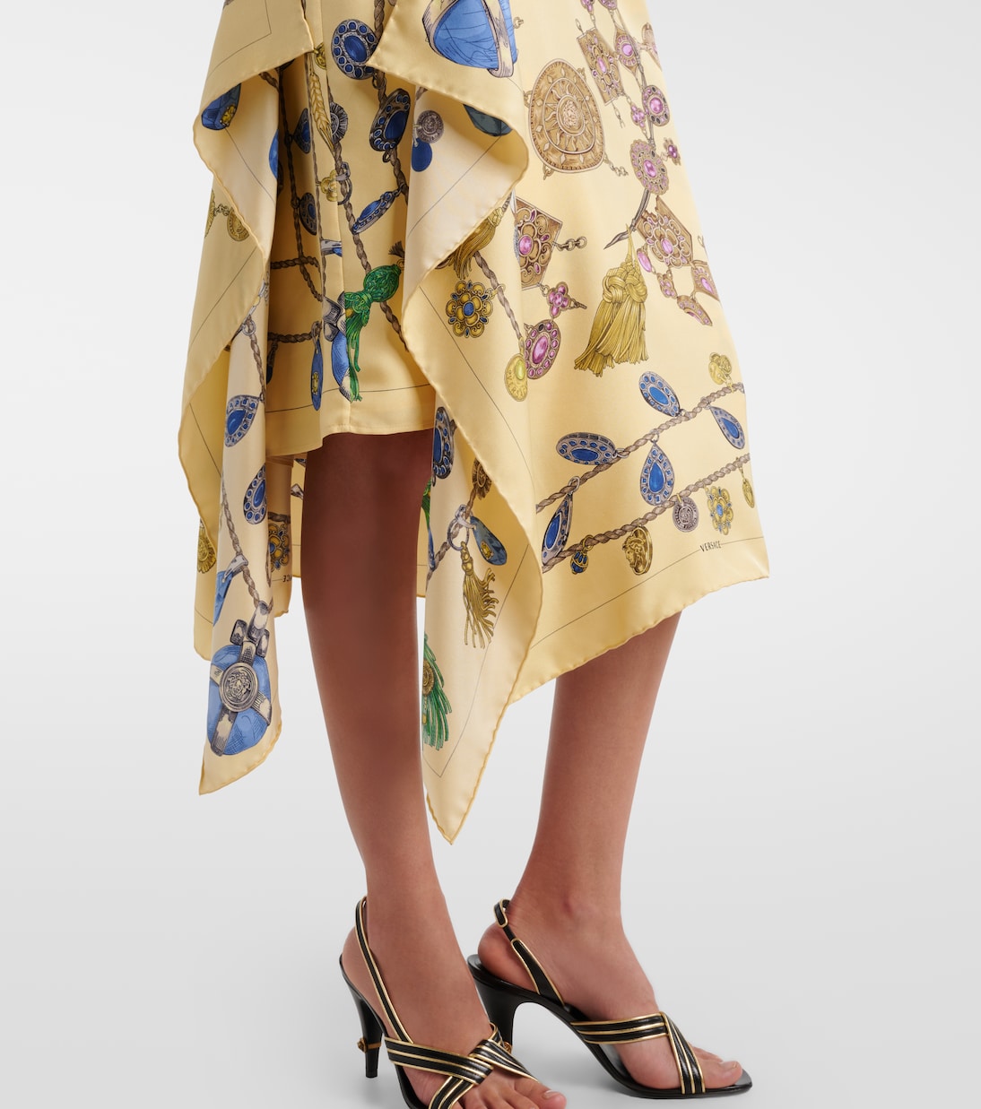 Wickelrock aus Seiden-Twill | Versace