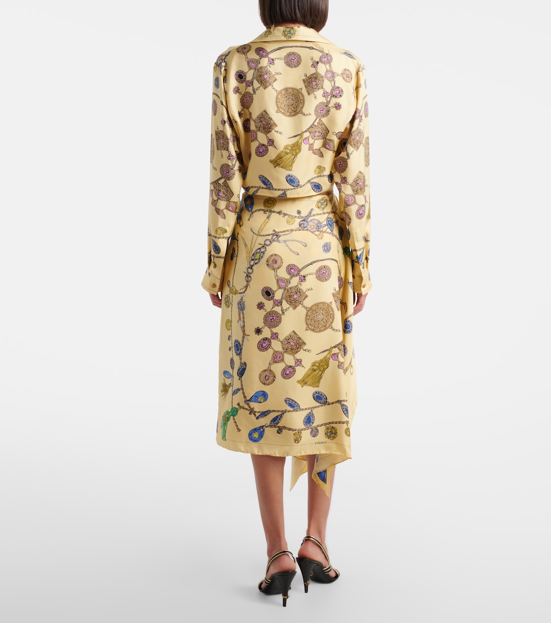 Wickelrock aus Seiden-Twill | Versace