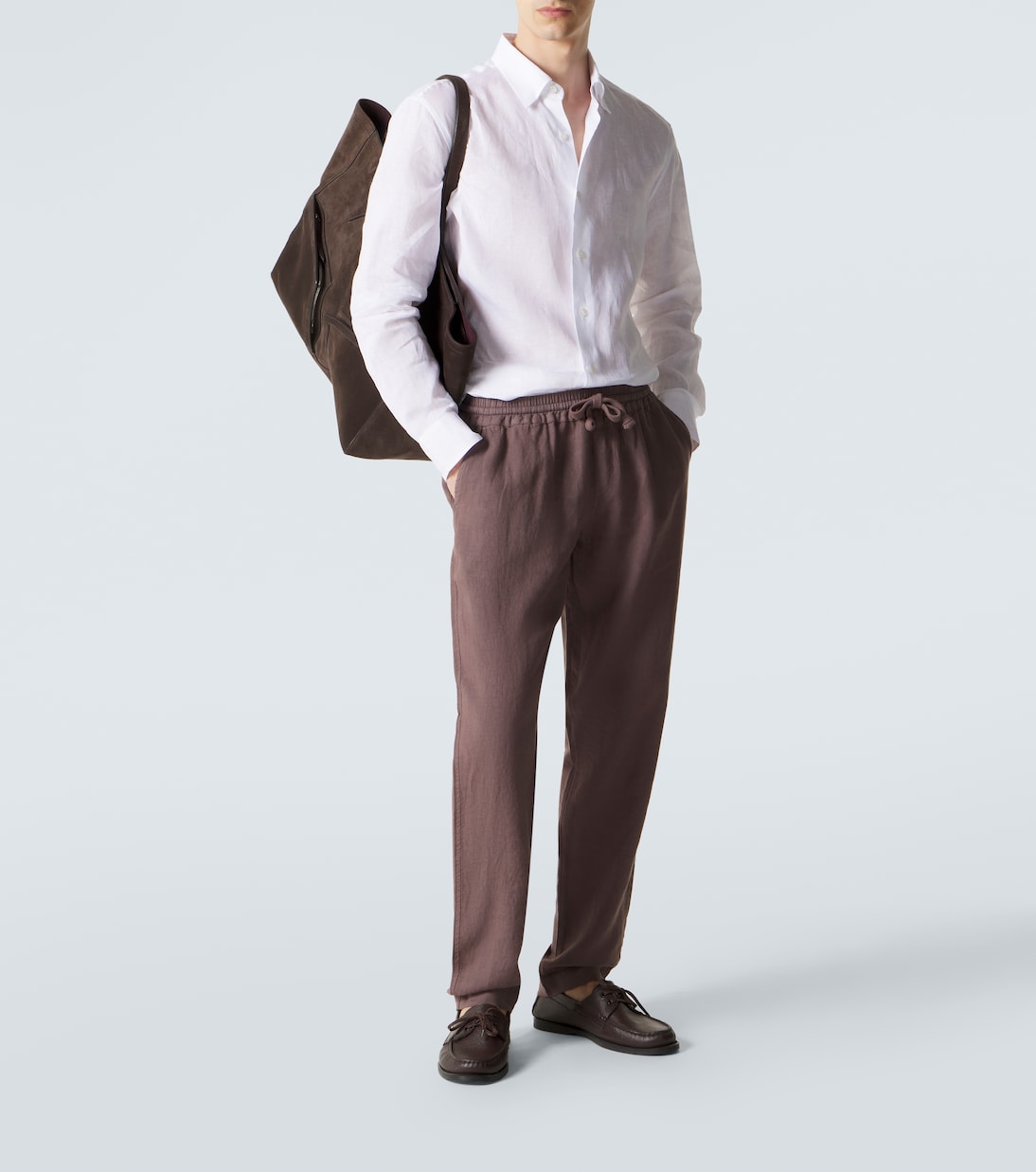 Linen straight pants | Fedeli