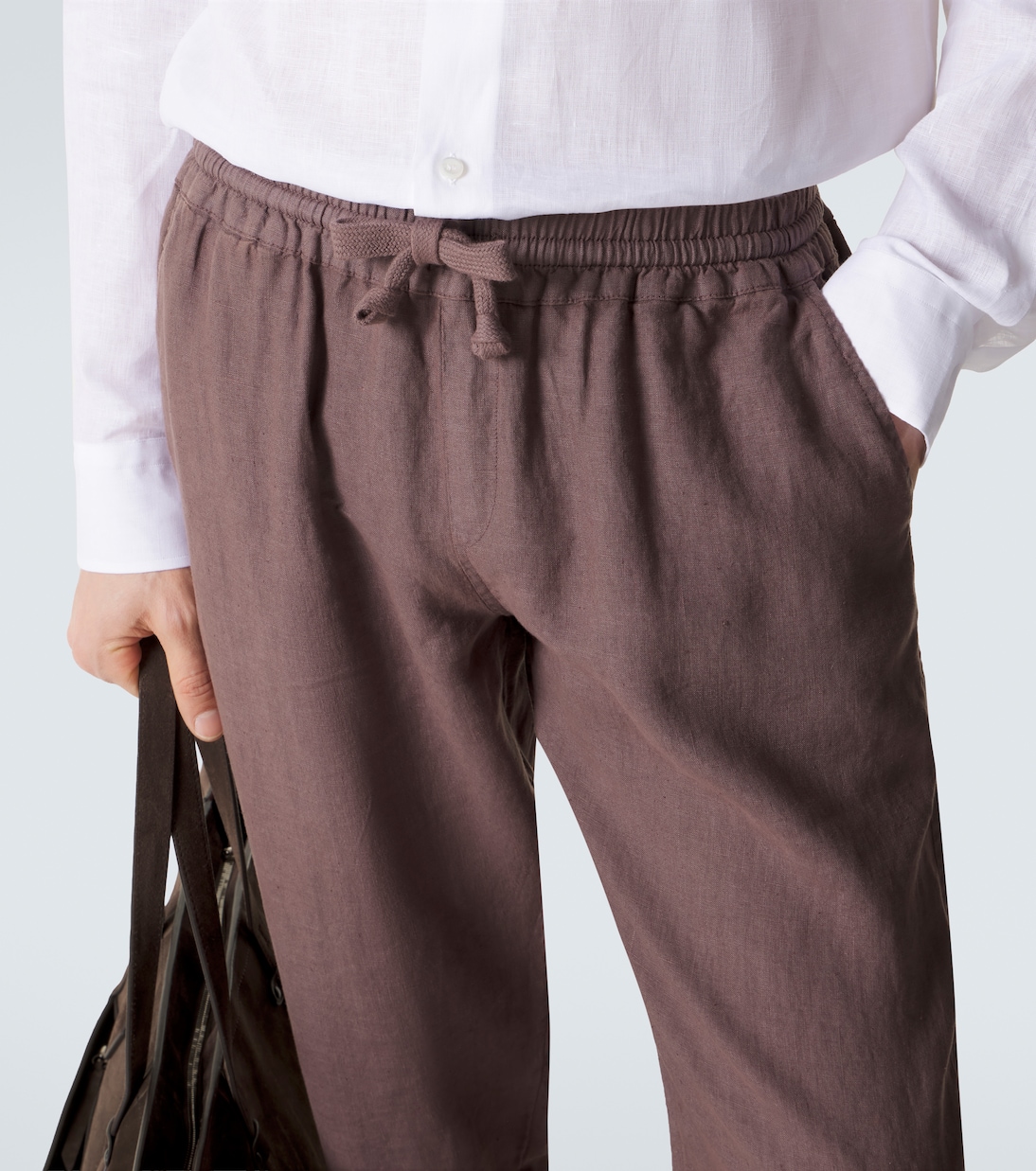Linen straight pants | Fedeli