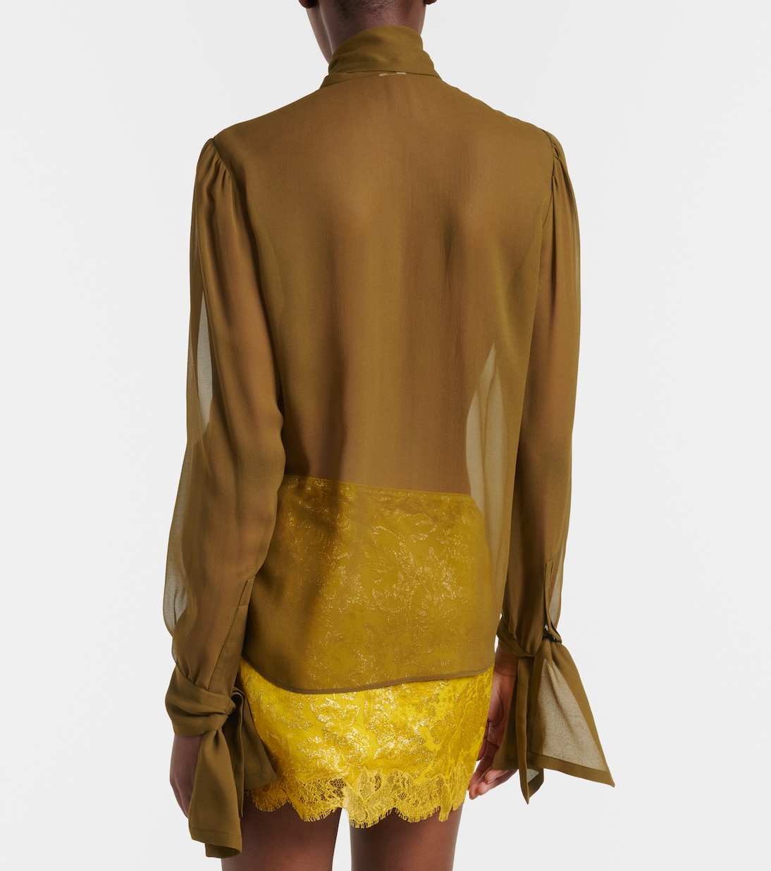 Tie-neck silk blouse | Saint Laurent