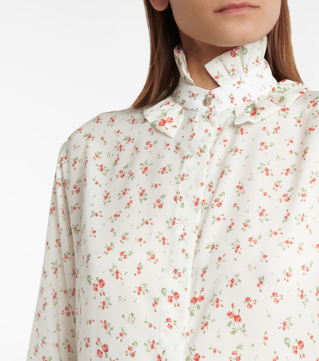 Bedruckte Bluse aus Crêpe de Chine | Rabanne