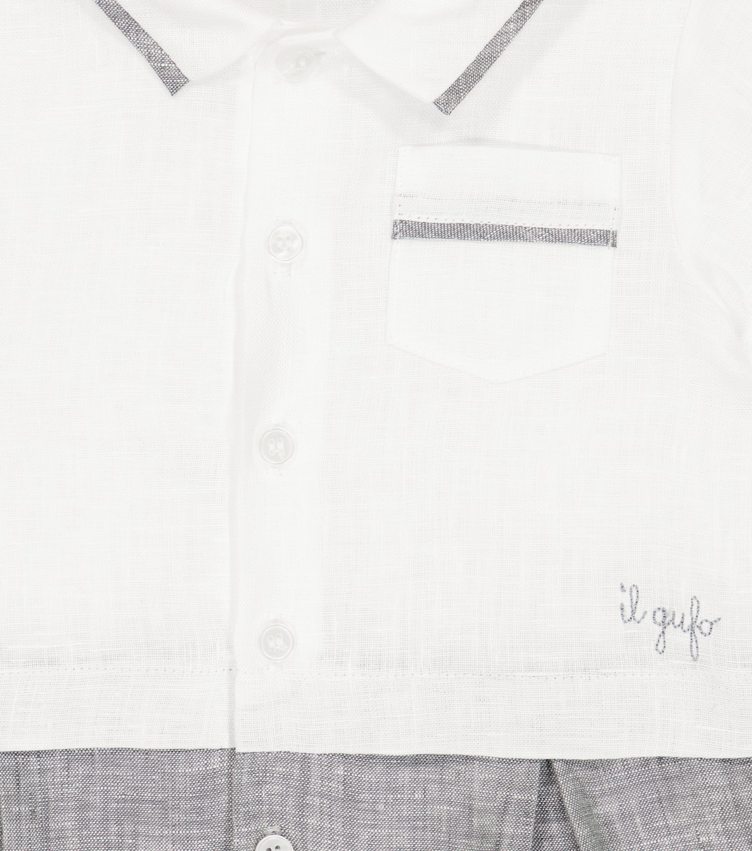 Baby linen playsuit | Il Gufo