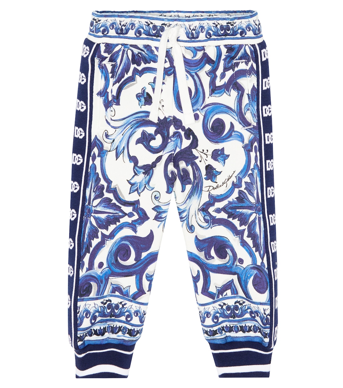 Printed cotton jersey sweatpants | Dolce&Gabbana Kids