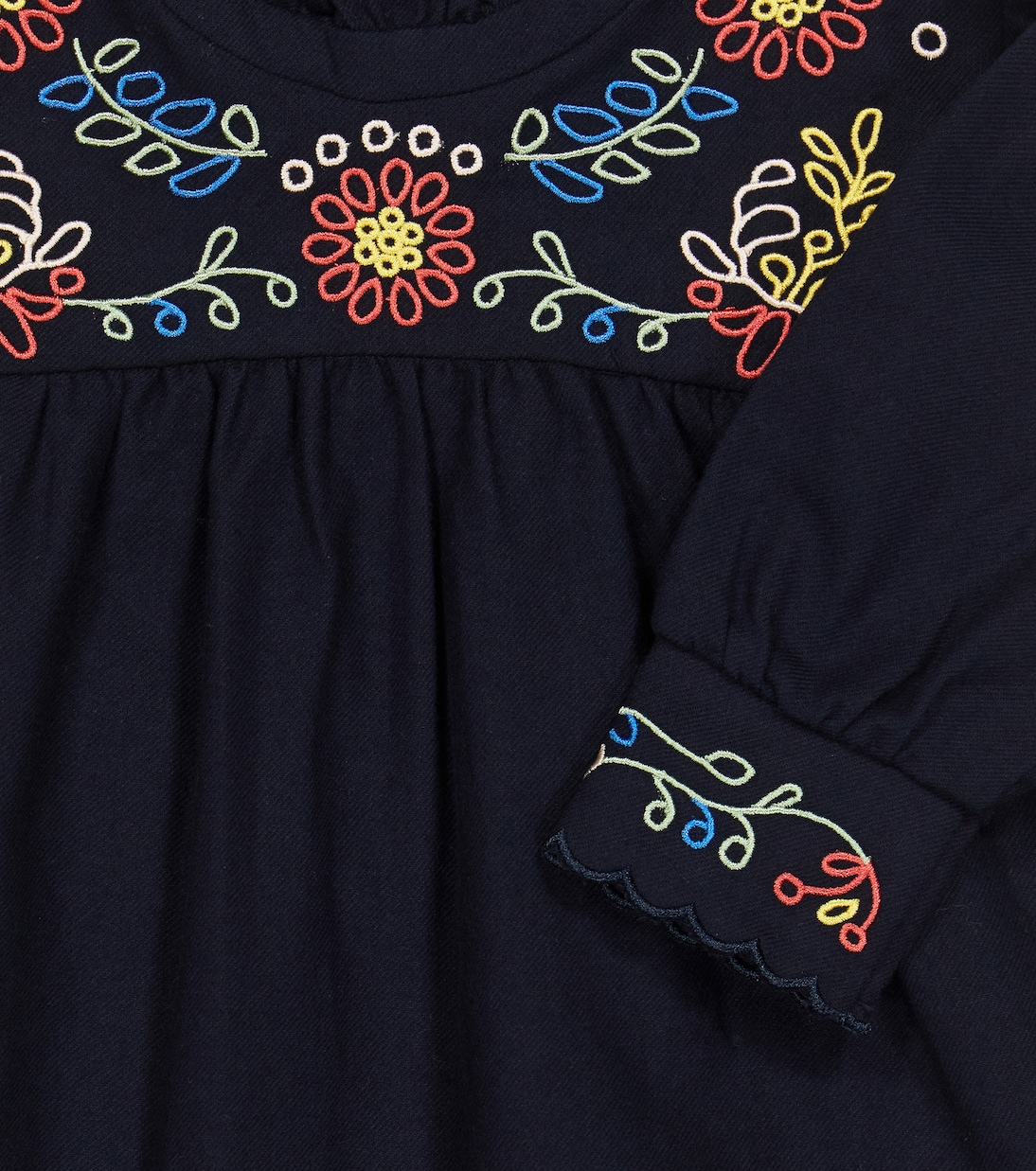 Baby Besticktes Kleid aus Baumwolle | Chloé Kids