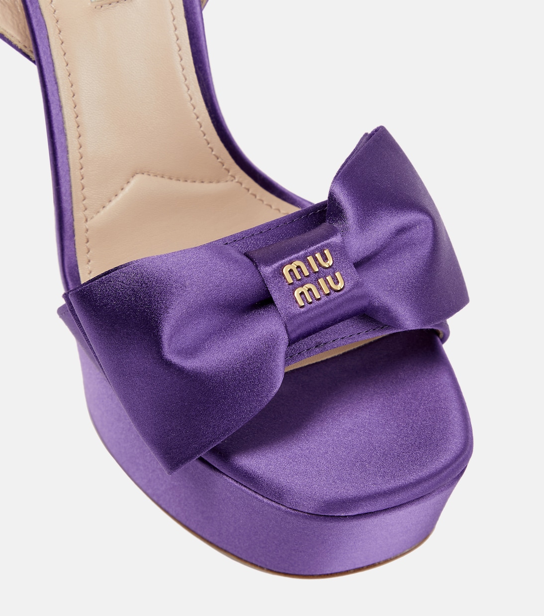 Satin platform sandals | Miu Miu