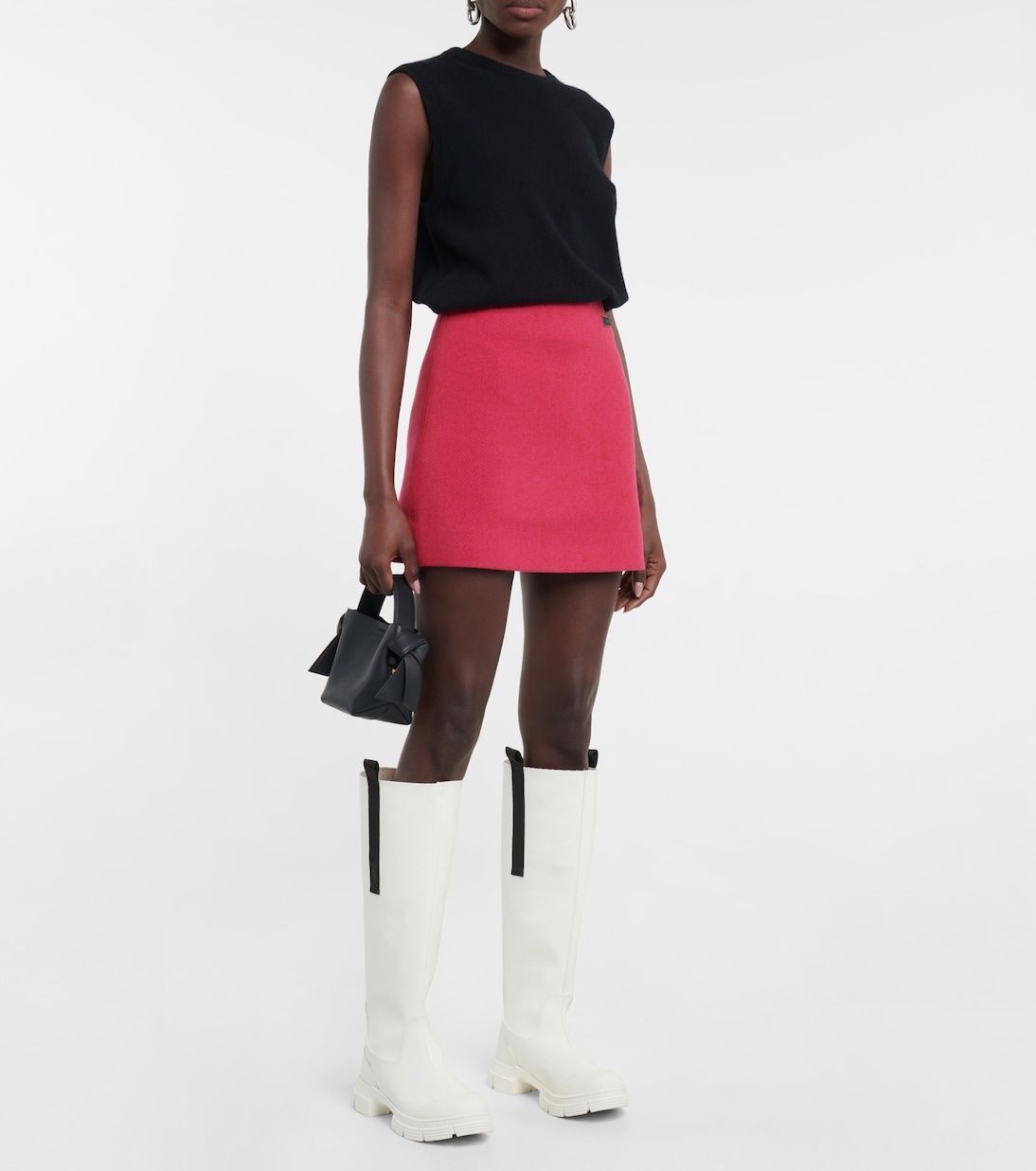 Minirock aus einem Wollgemisch | Ganni