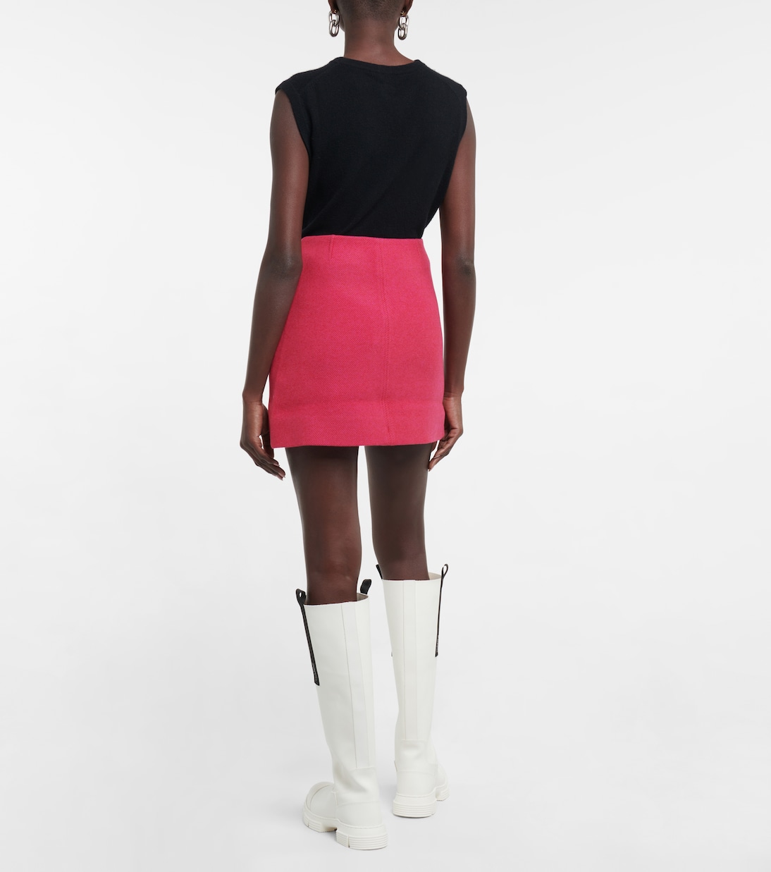 Minirock aus einem Wollgemisch | Ganni