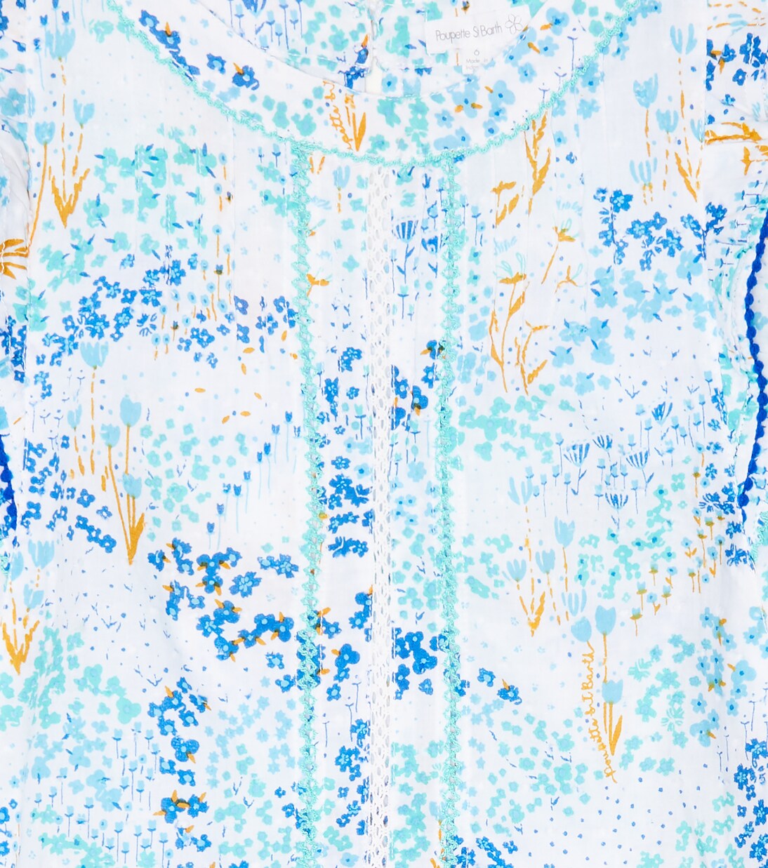 Adeh ruffled floral top | Poupette St Barth Kids