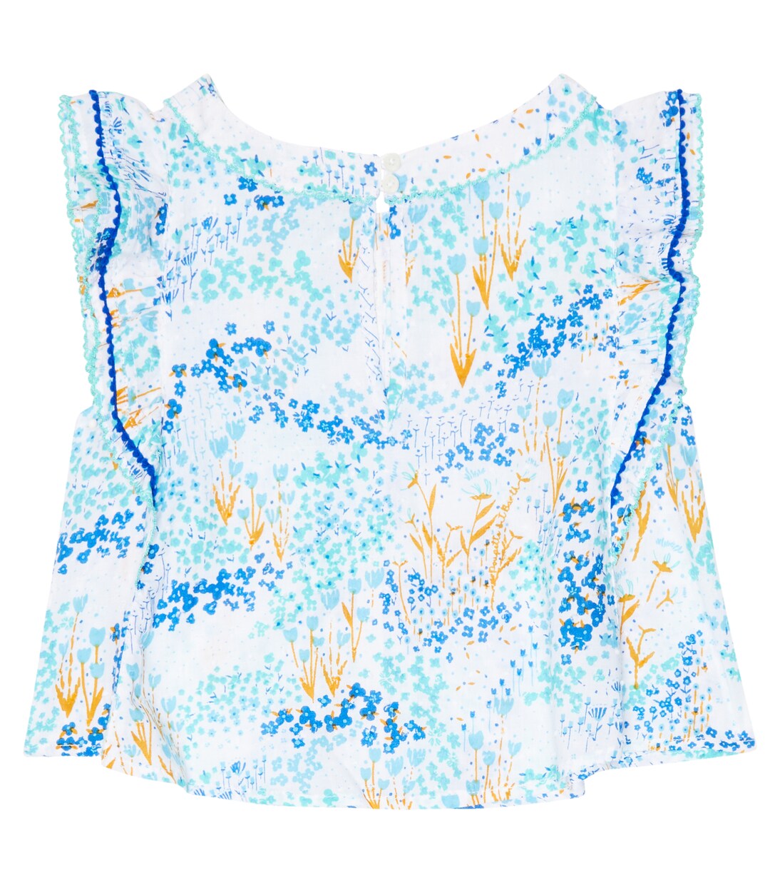 Adeh ruffled floral top | Poupette St Barth Kids