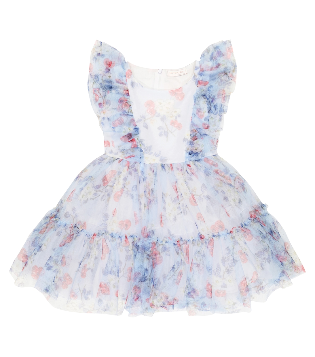 Cherry-printed tulle dress | Monnalisa