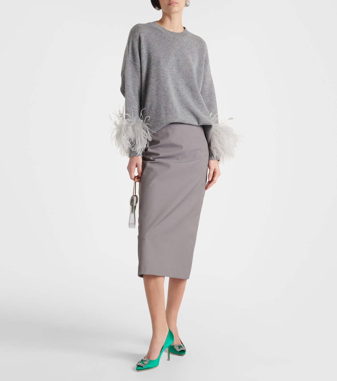 Hangisi embellished satin pumps | Manolo Blahnik