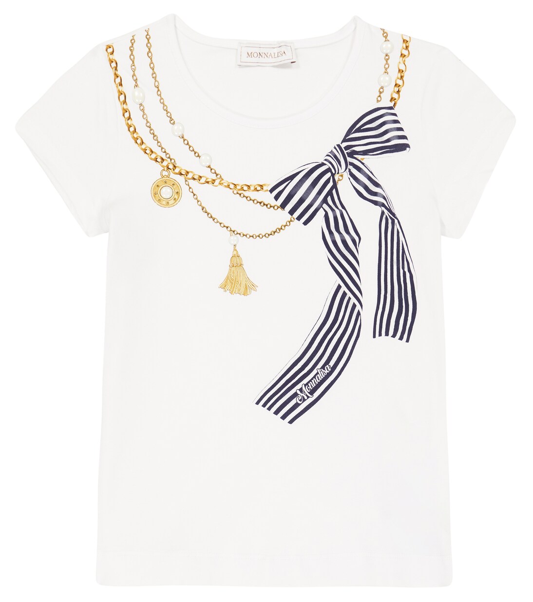 Printed cotton-blend T-shirt | Monnalisa