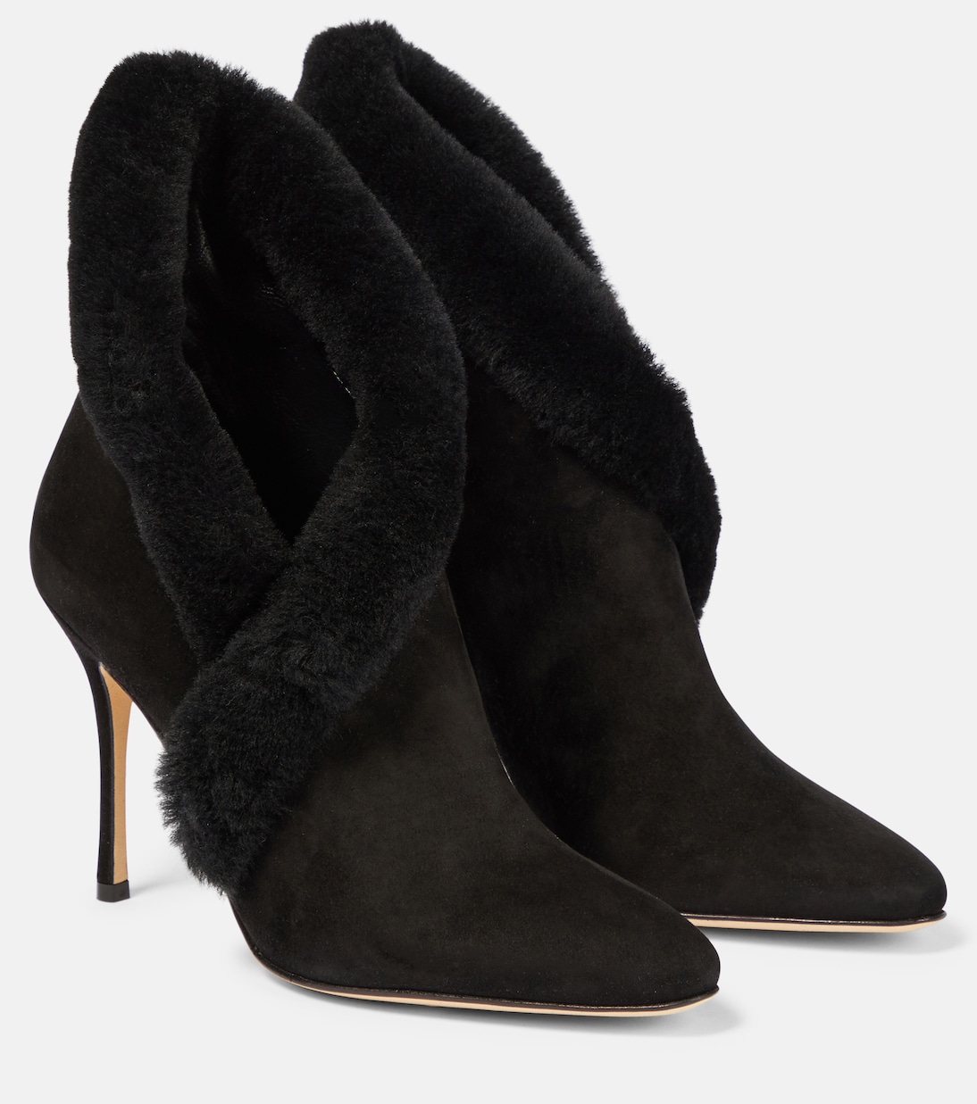 Ankle Boots Nestanu 105 aus Veloursleder | Manolo Blahnik