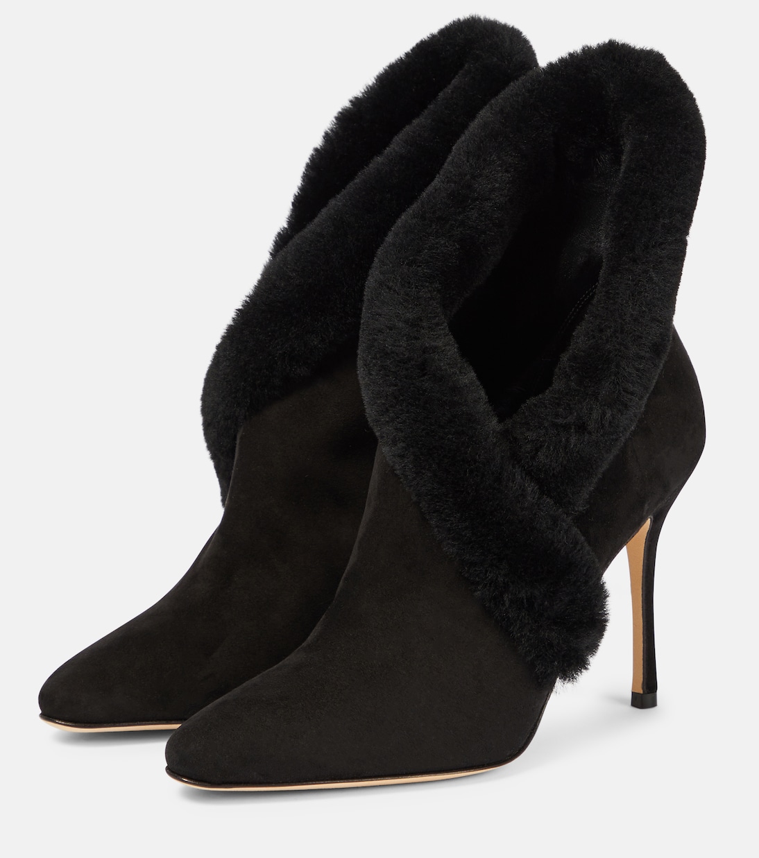 Ankle Boots Nestanu 105 aus Veloursleder | Manolo Blahnik