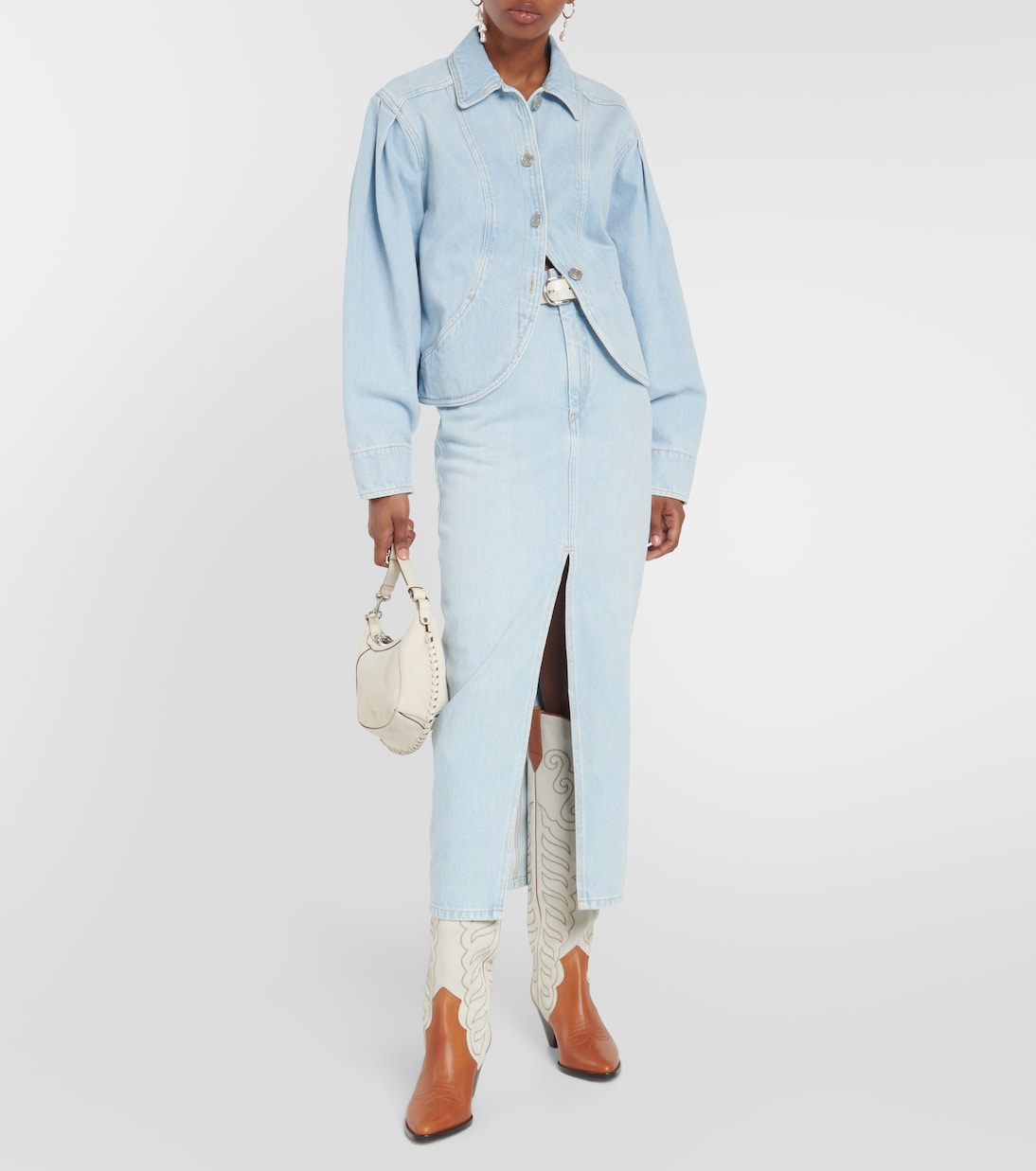 Liela leather and suede cowboy boots | Isabel Marant