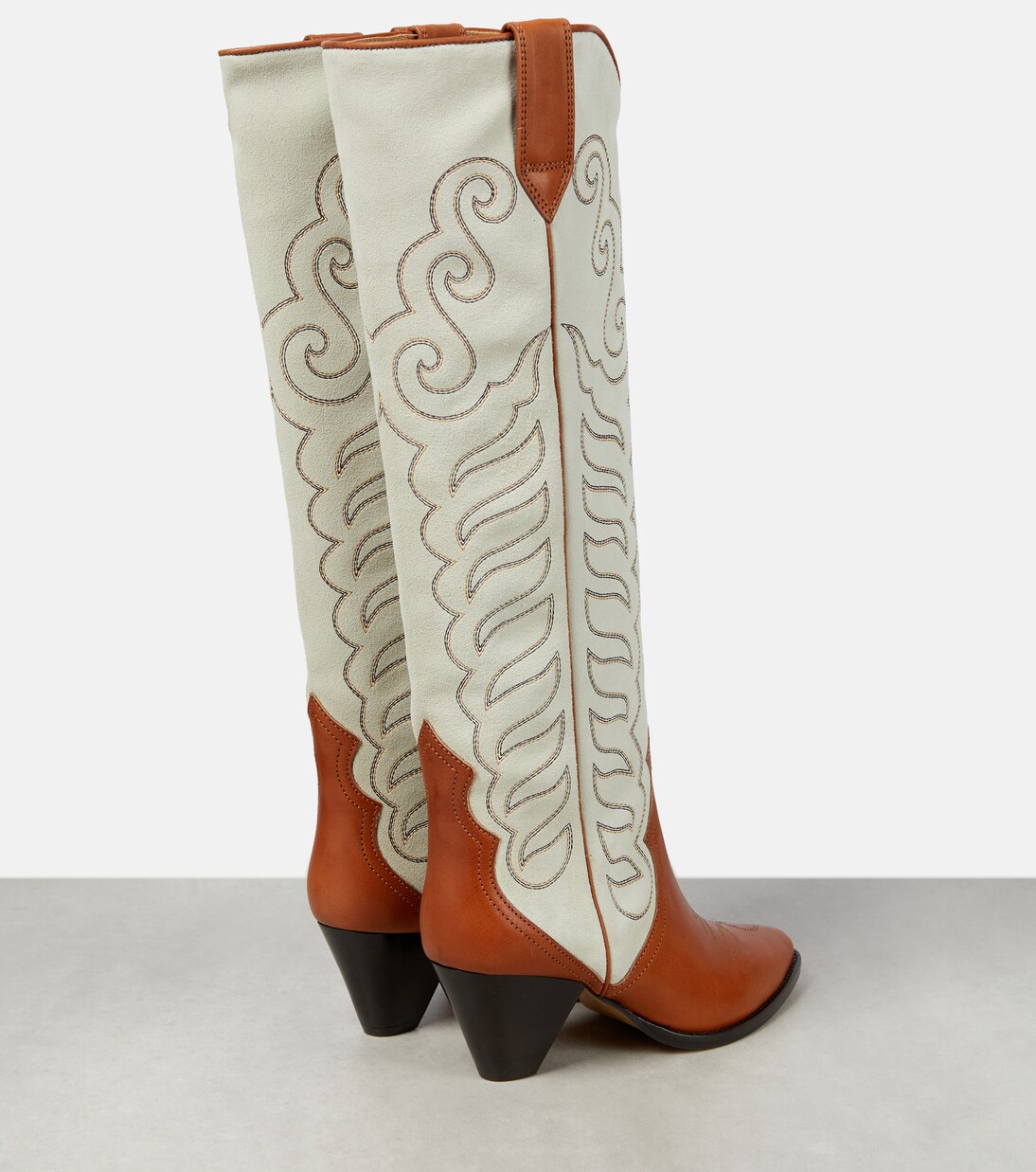 Liela leather and suede cowboy boots | Isabel Marant
