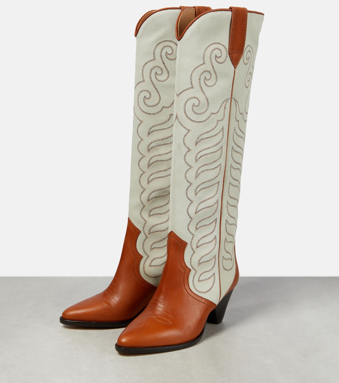Liela leather and suede cowboy boots | Isabel Marant