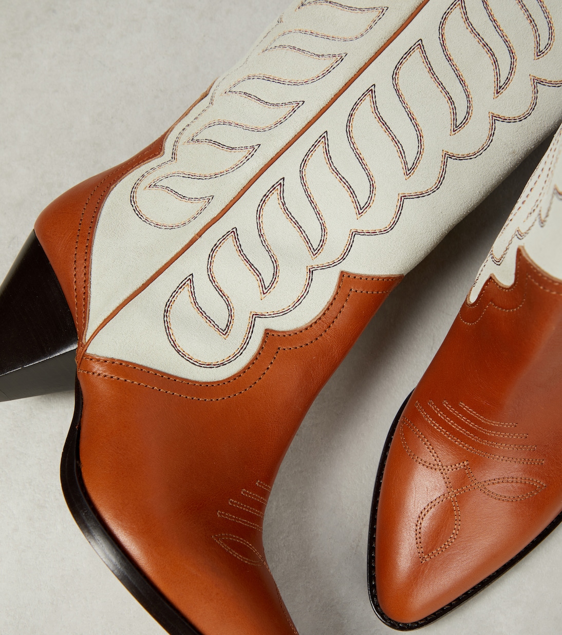 Liela leather and suede cowboy boots | Isabel Marant