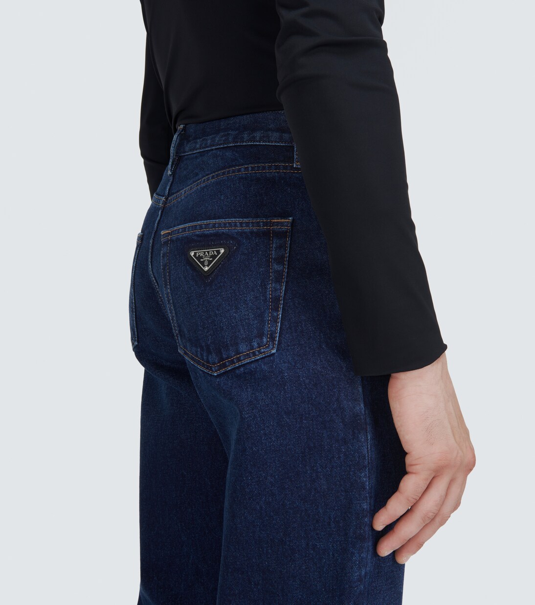 Jeans regular a vita media | Prada