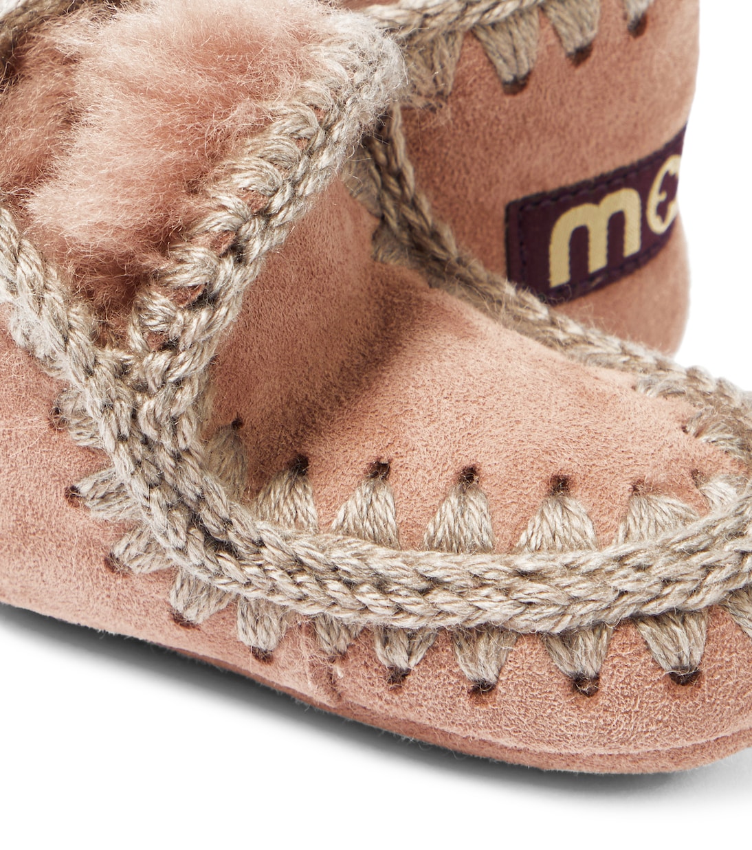 Baby shearling-lined suede booties | Mou Kids
