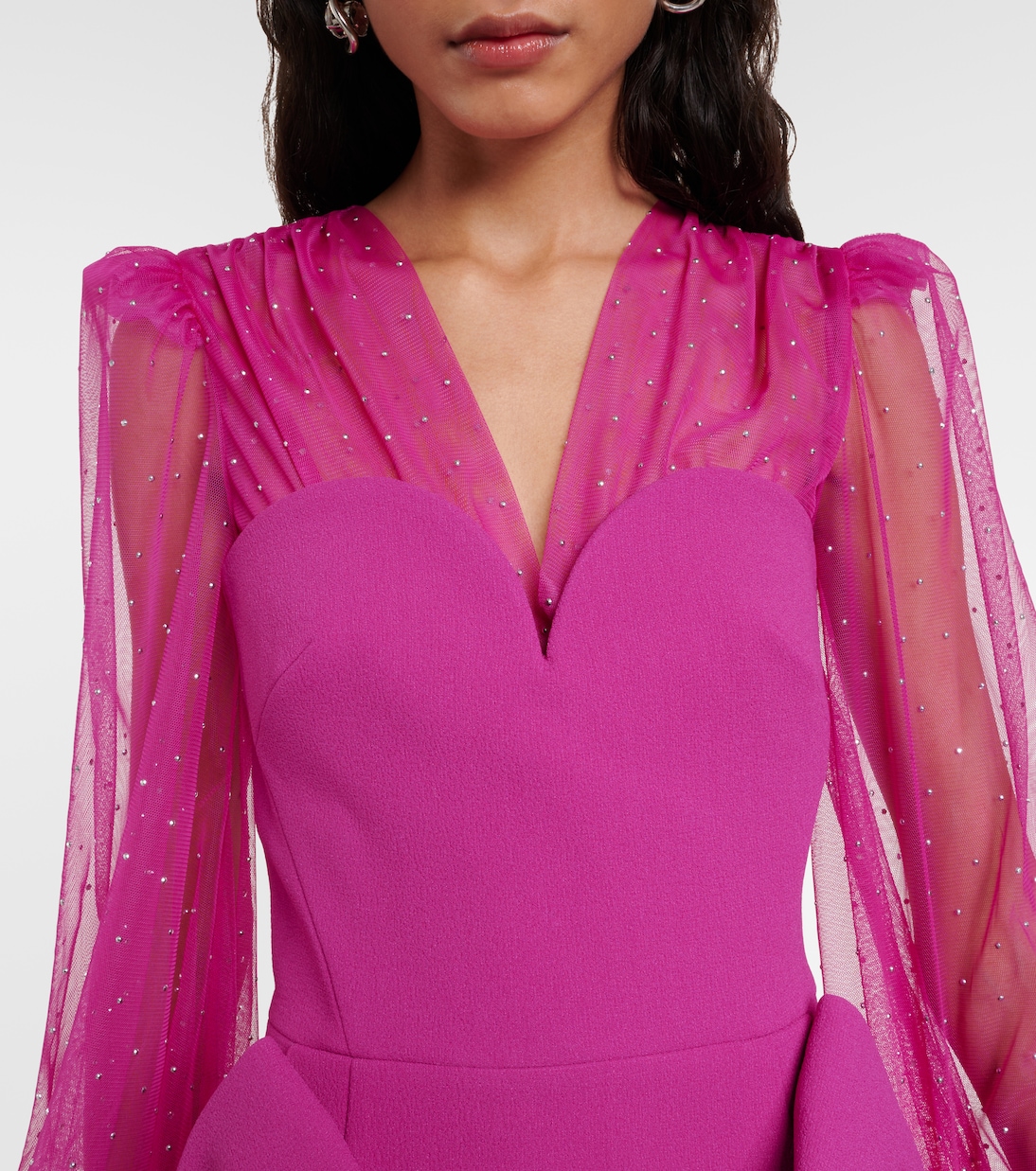 Robe Lilah en crêpe à ornements | Rebecca Vallance