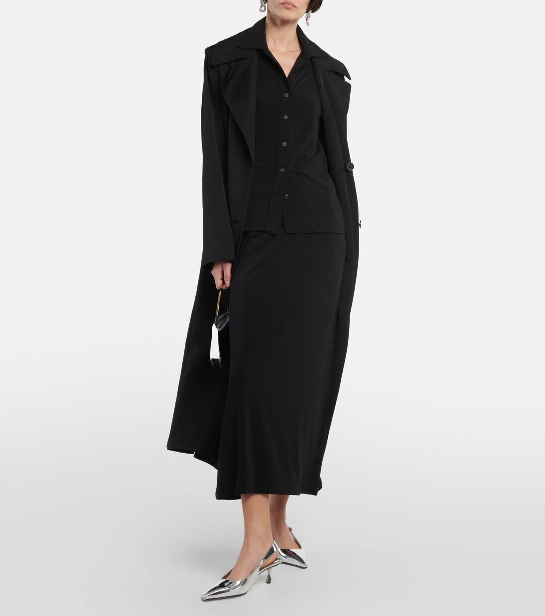 Jersey midi skirt  | Vince