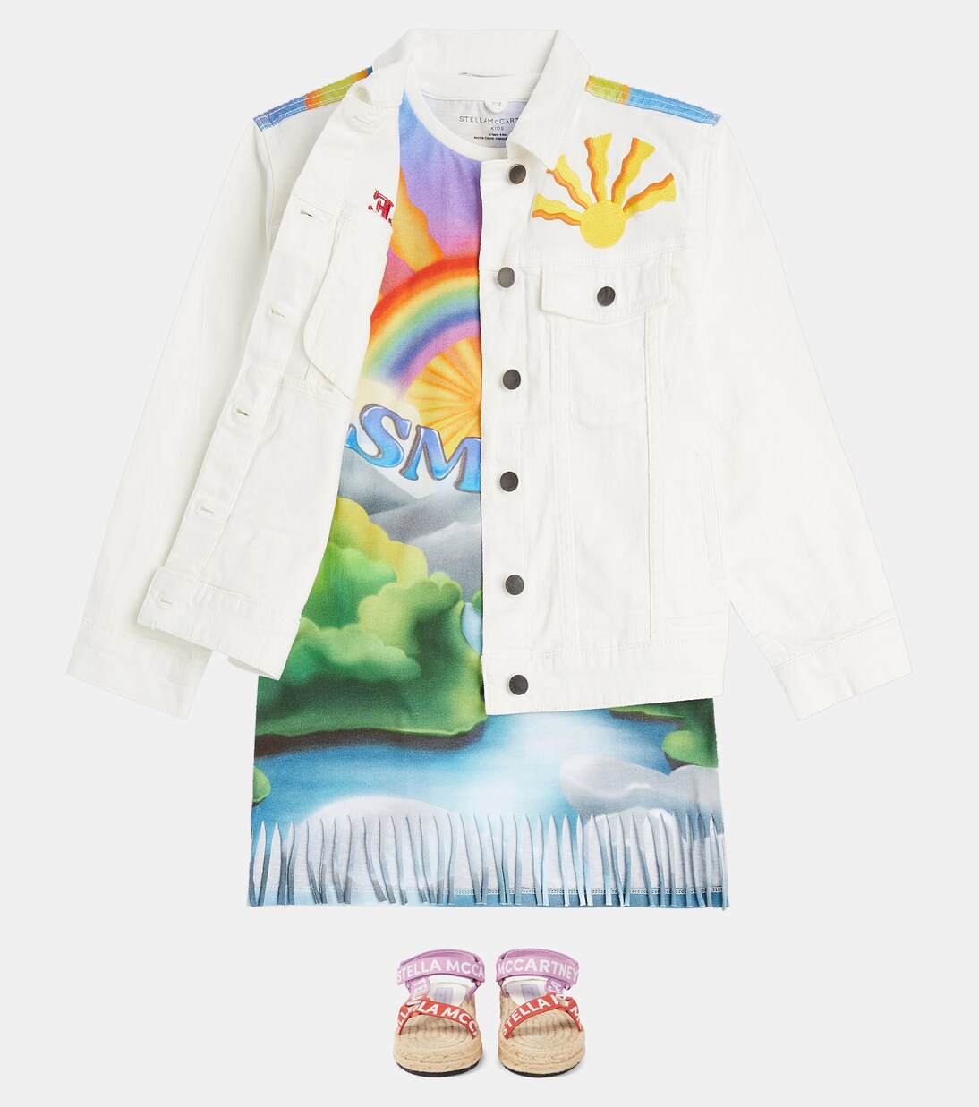 Printed cotton jersey T-shirt dress | Stella McCartney Kids