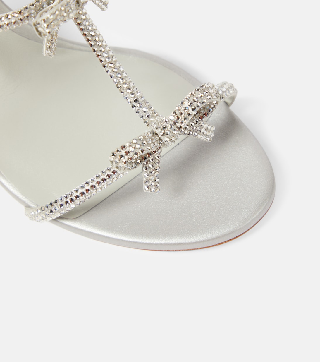 Sandalen Caterina aus Leder mit Kristallen | Rene Caovilla