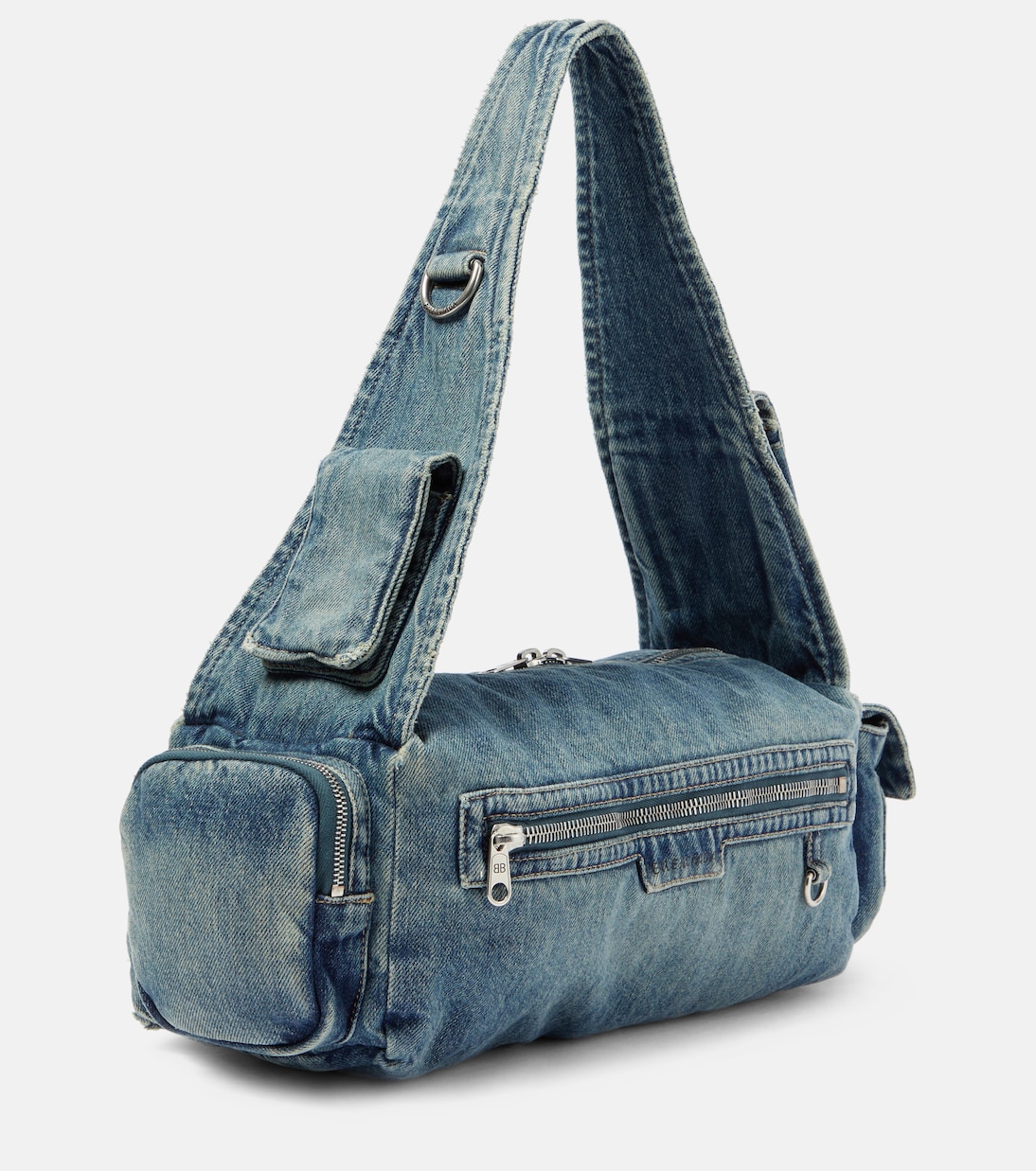 Superbusy Small denim crossbody bag | Balenciaga