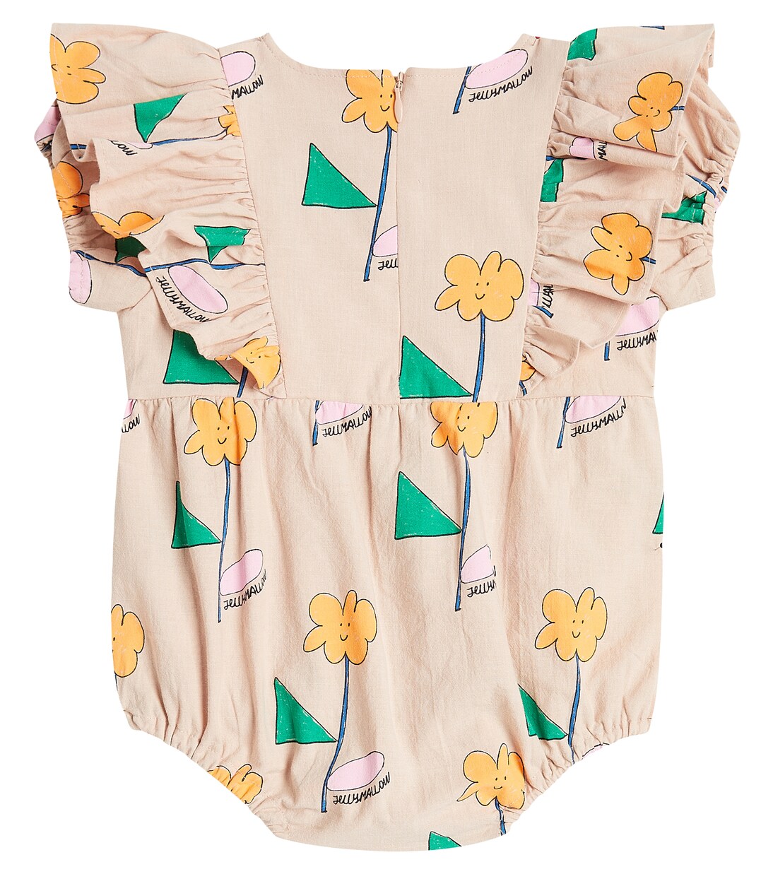 Baby Orange Flower cotton bodysuit | Jellymallow