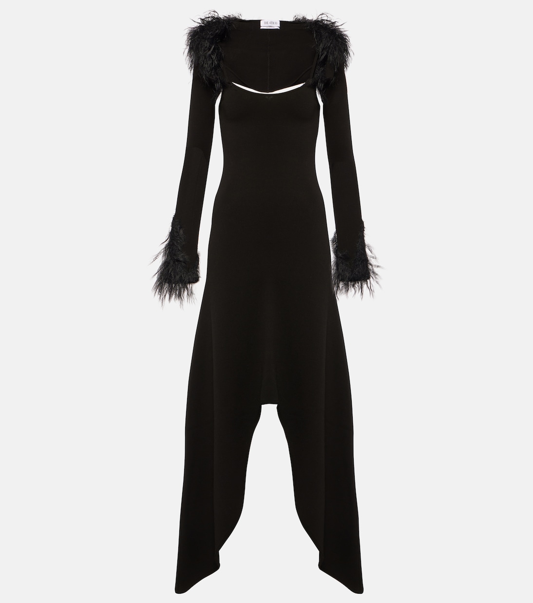 Robe longue à plumes | The Attico