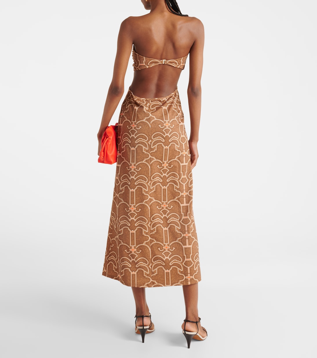 Ring-detail cutout printed maxi dress | Johanna Ortiz