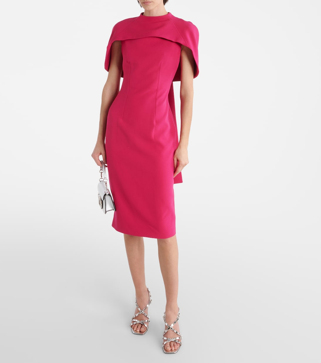 Vestido midi con capa | Safiyaa