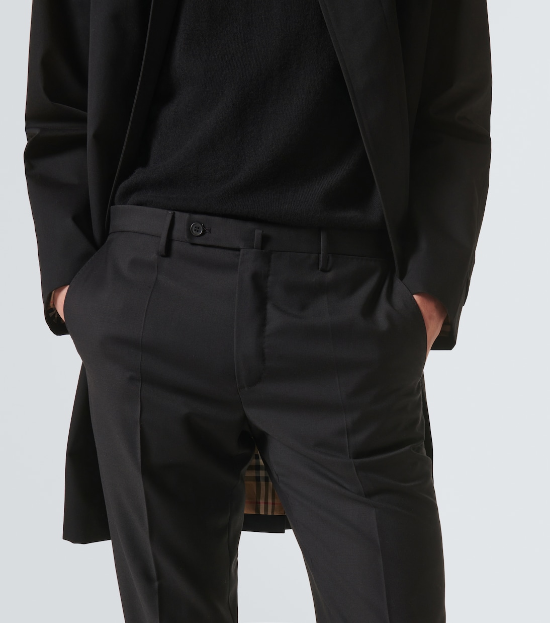 Wool straight pants | Slowear