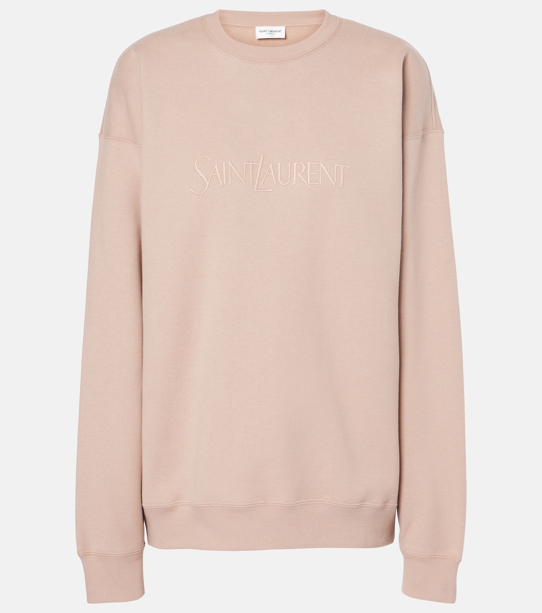 Logo cotton jersey sweatshirt | Saint Laurent