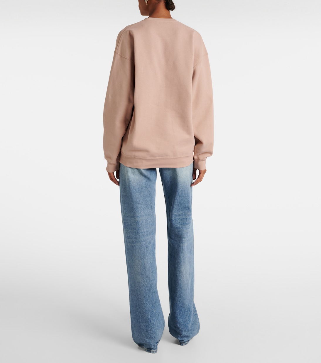 Logo cotton jersey sweatshirt | Saint Laurent