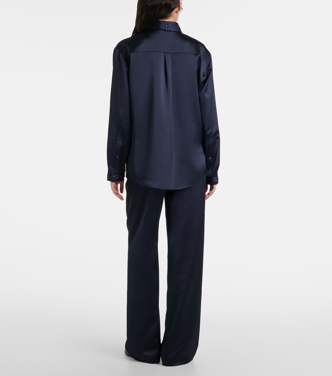 White Label Hemd Raven aus Satin | Proenza Schouler