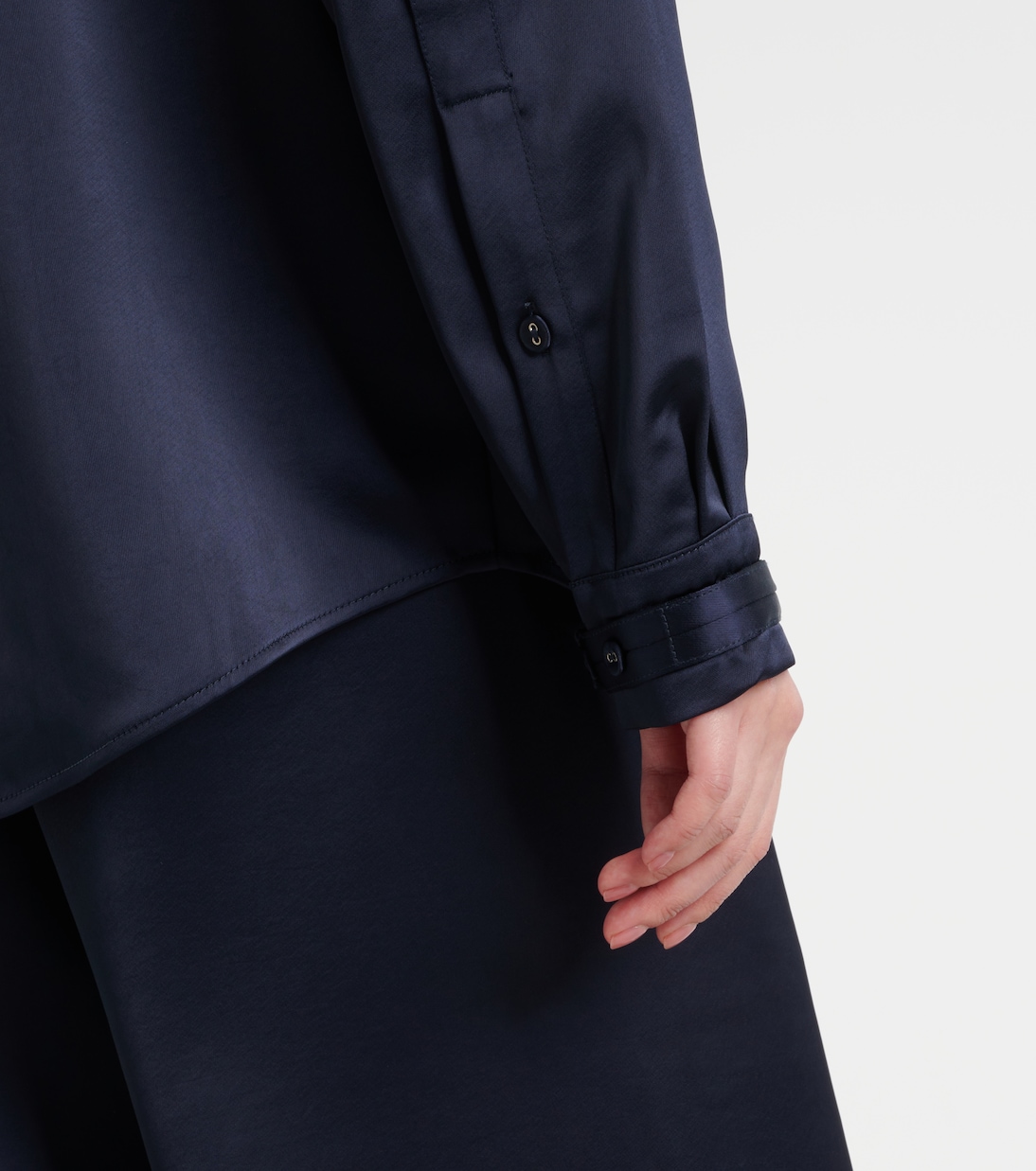 White Label Hemd Raven aus Satin | Proenza Schouler