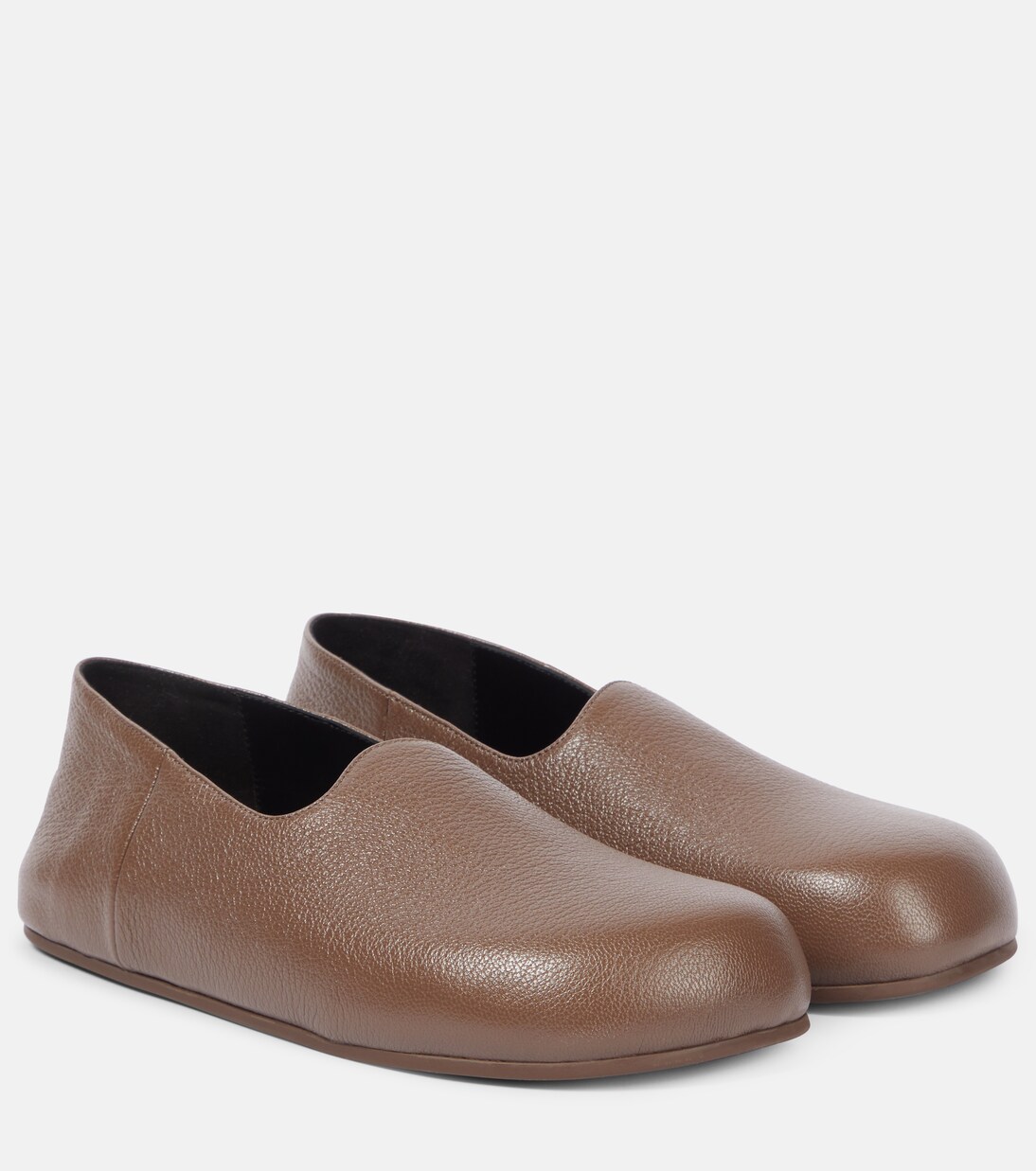 Hugh leather slip-on shoes | The Row