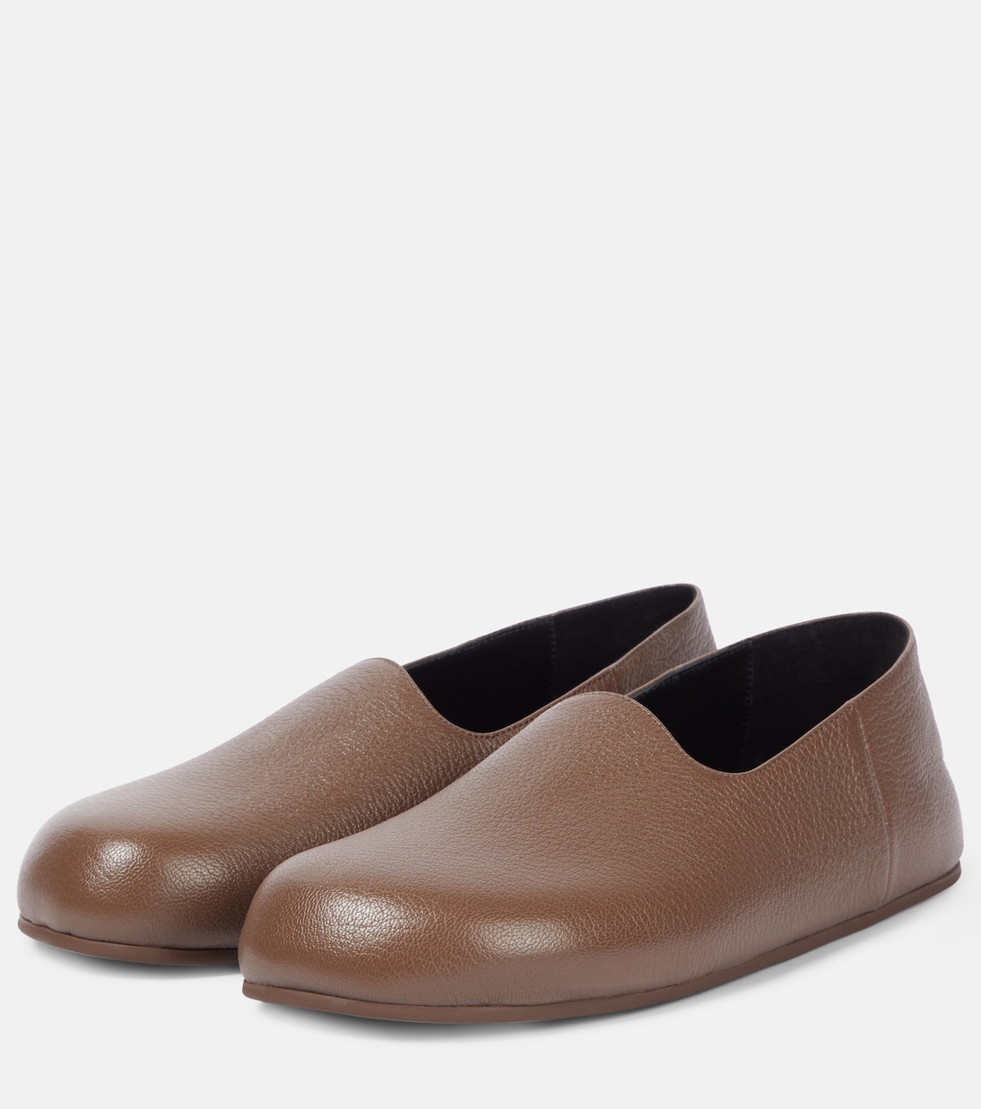 Hugh leather slip-on shoes | The Row