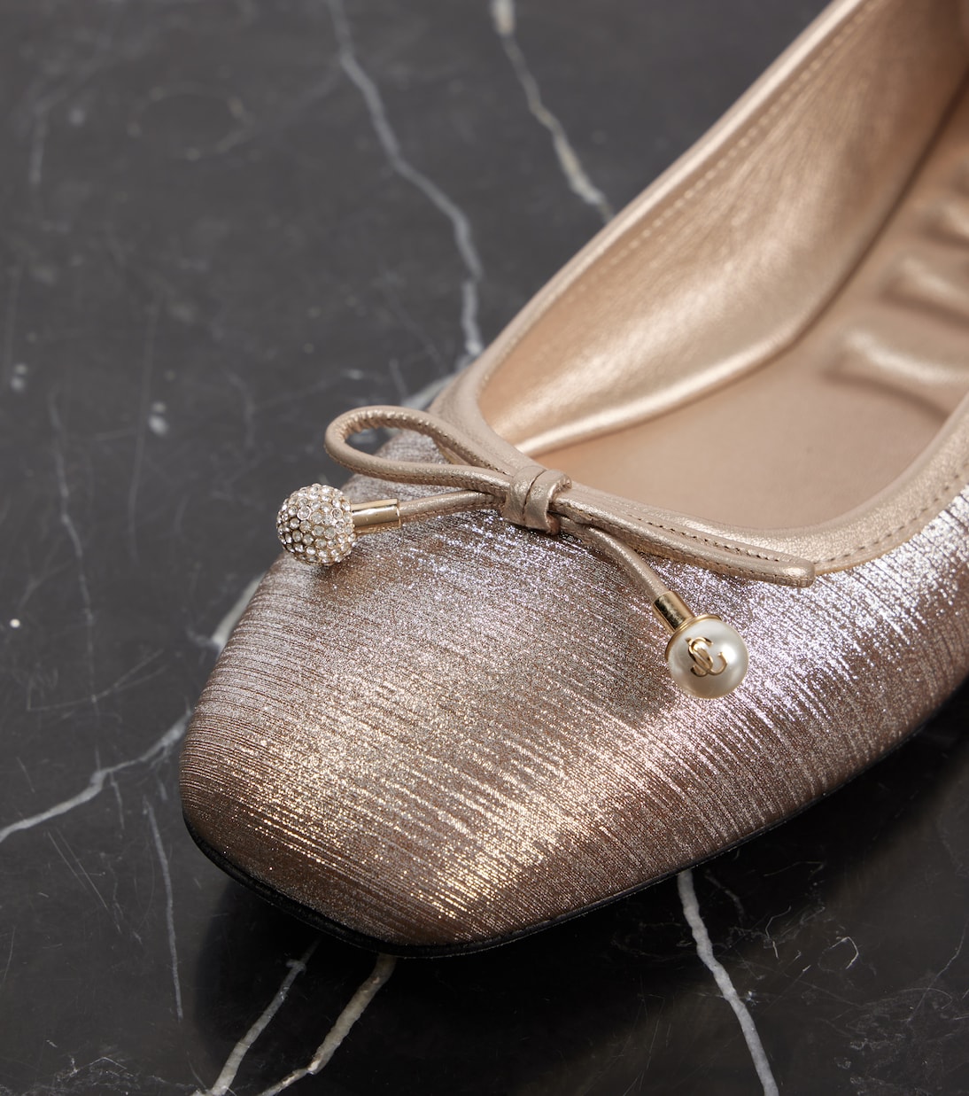 Elme glitter ballet flats | Jimmy Choo