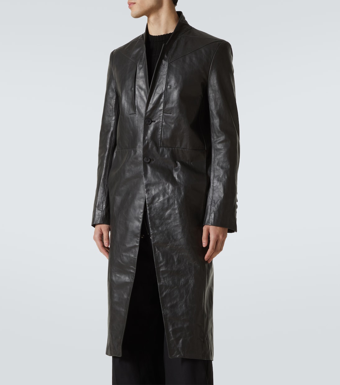 Leather coat | Rick Owens