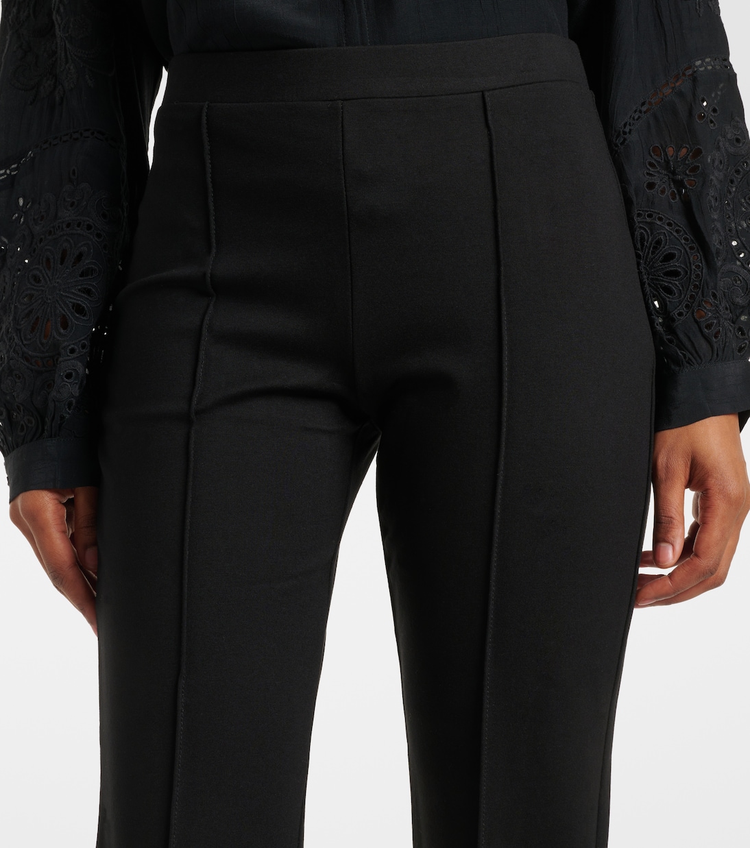 Pantalon évasé Albee à taille haute | Velvet