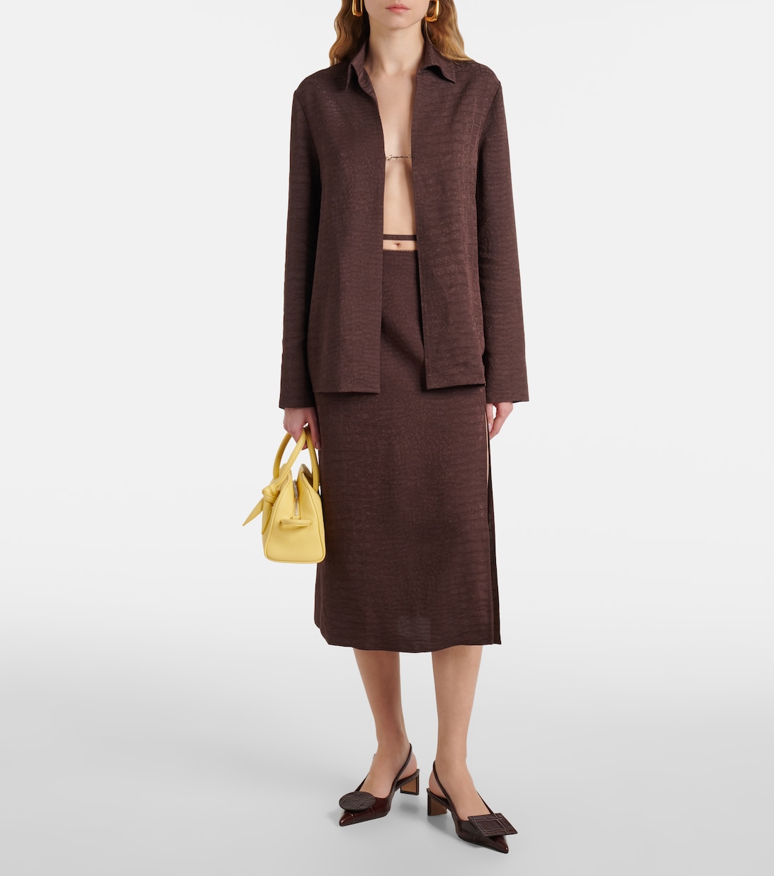 Midirock Notte aus Satin | Jacquemus