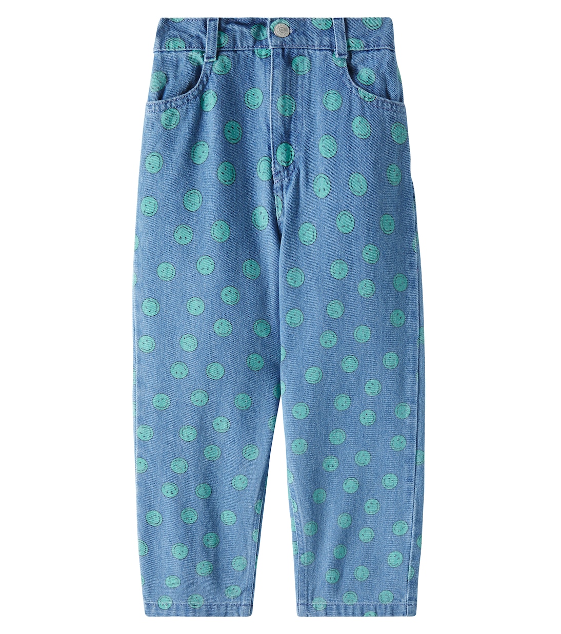 Smiley printed jeans | The New Society