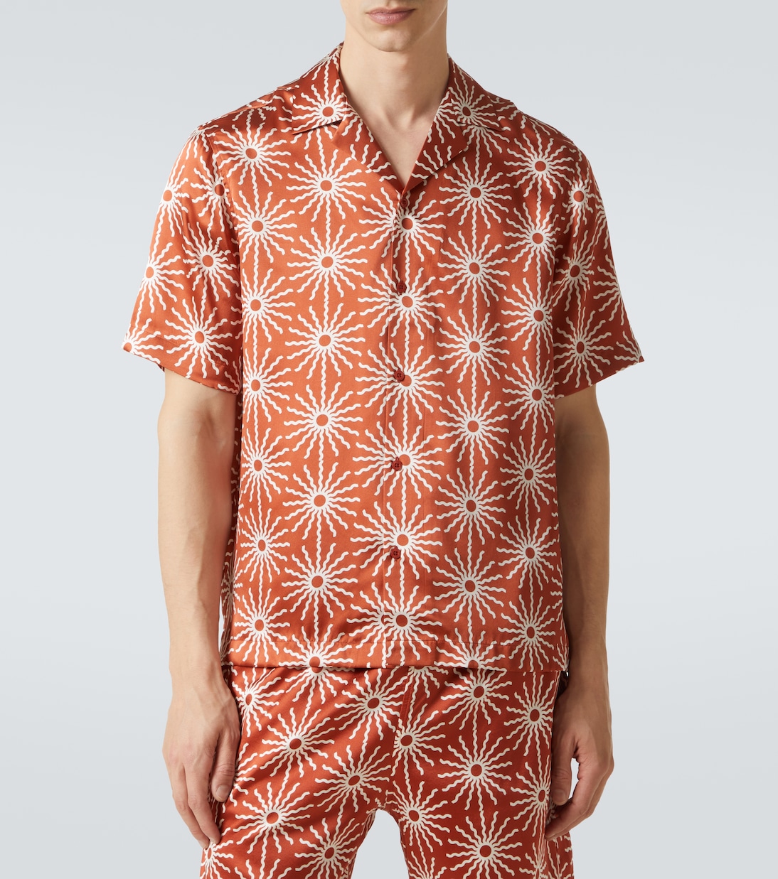 Camisa bowling Roberto de seda estampada | Frescobol Carioca