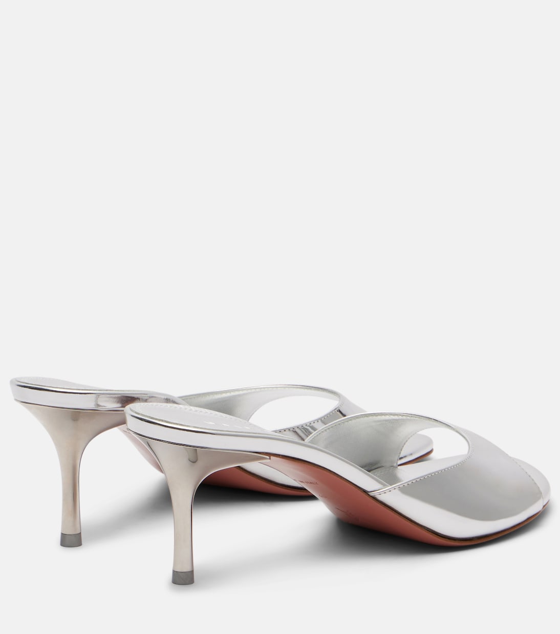 Jeanne 60 mirrored leather mules  | Amina Muaddi